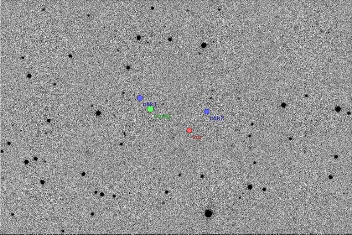 チャート - DD CrB, JD 2457150.33446