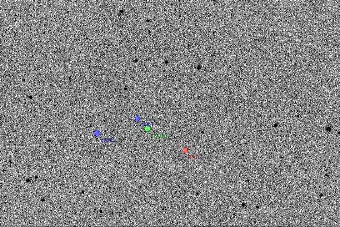 チャート - DD CrB, JD 2457185.34355