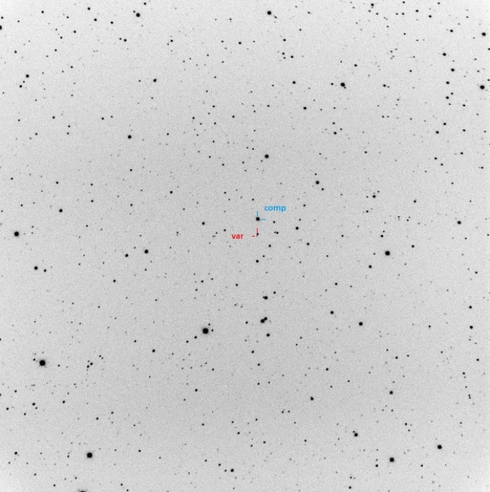 チャート - ASASSN-V J011014.18+745443.4, JD 2458457.26290