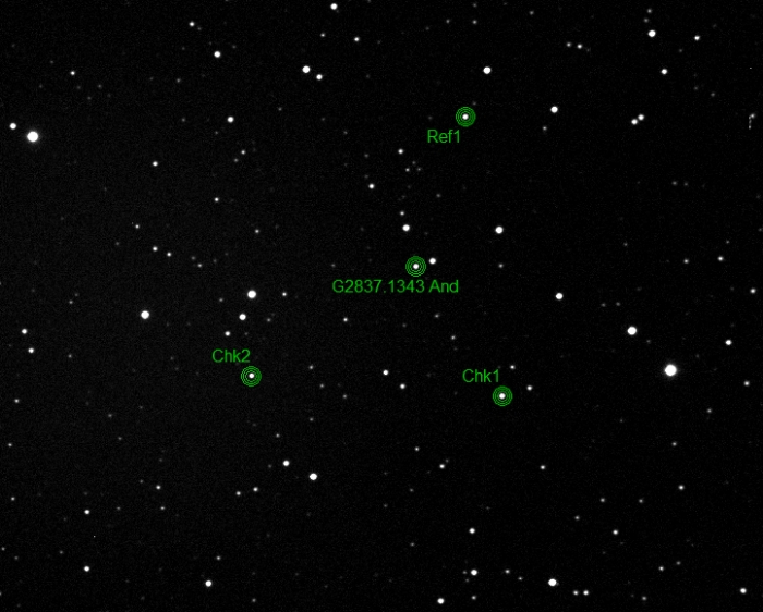 チャート - V0801 And, JD 2459161.45274