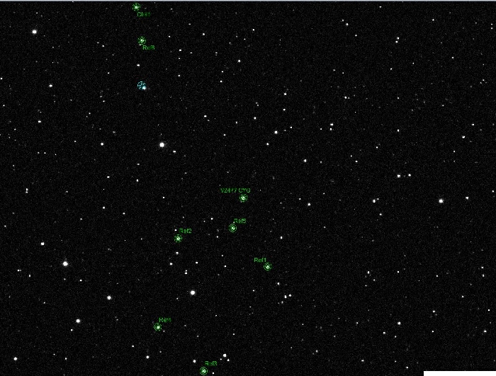 チャート - V2477 Cyg, JD 2459775.33294