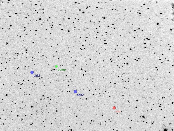 チャート - V0448 Gem, JD 2455958.39361