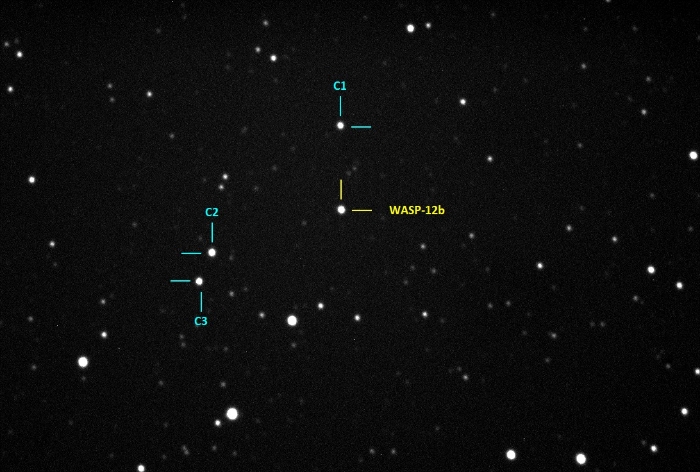 チャート - WASP-12, JD 2460650.29193
