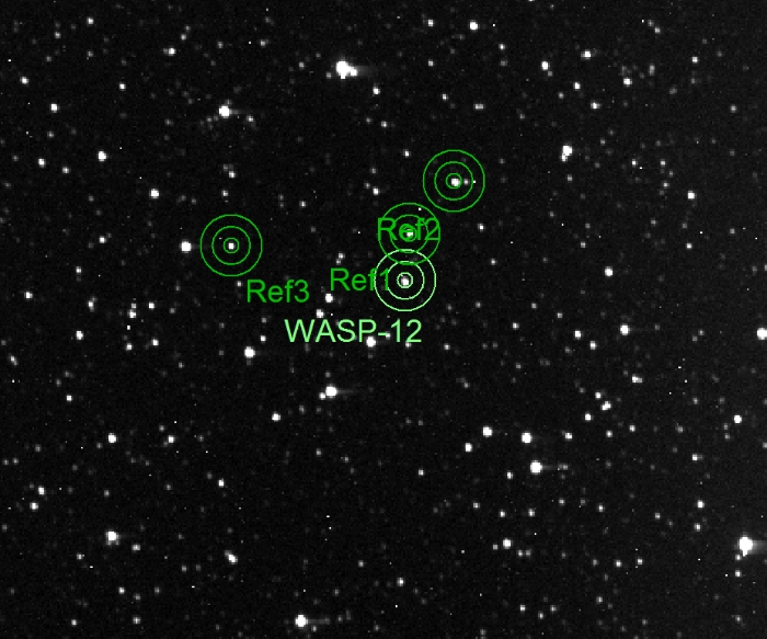 チャート - WASP-12, JD 2460677.57778