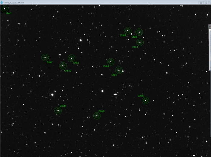 チャート - V0367 Gem, JD 2460703.59586