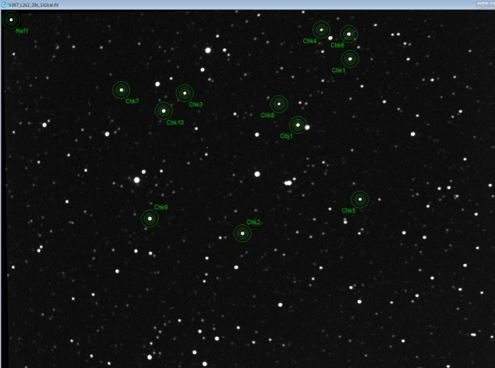 チャート - V0367 Gem, JD 2460725.63235