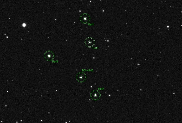 チャート - TOI-4145 A, JD 2460731.31524