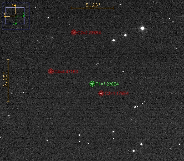 チャート - TOI-1820, JD 2460740.29597