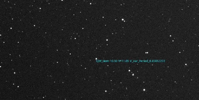 チャート - QW Gem, JD 2460754.36076