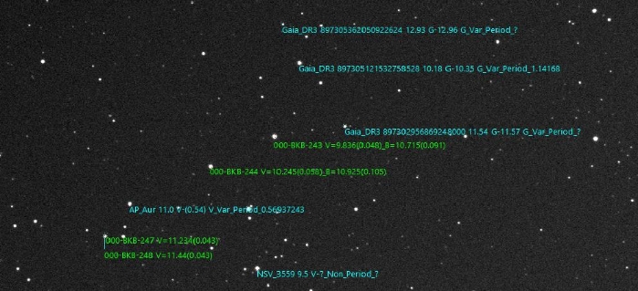 チャート - AP Aur, JD 2460764.36031