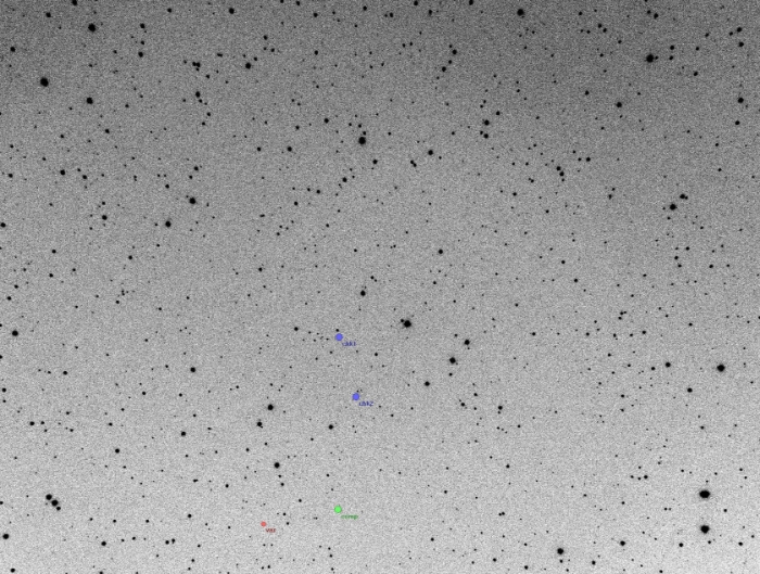 チャート - 2MASS J10195738-0940080, JD 2455984.33118