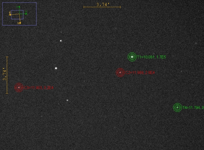 チャート - BF Vir, JD 2460788.53500