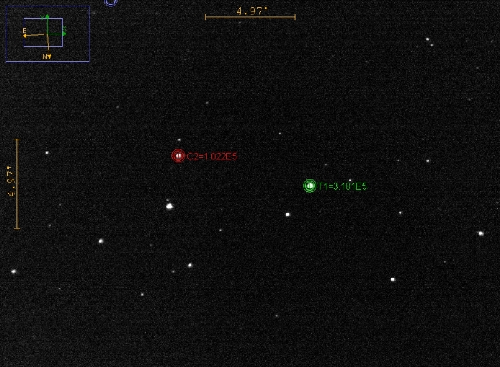 チャート - BF Vir, JD 2460816.39964
