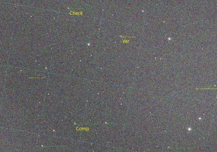 チャート - RU UMi, JD 2460836.39737