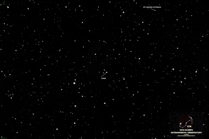 チャート - ZTF J181339.74+255612.9, JD 2460833.38379