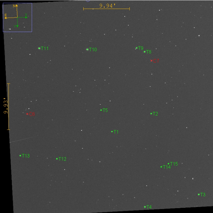 チャート - KELT-23 A, JD 2460853.36277