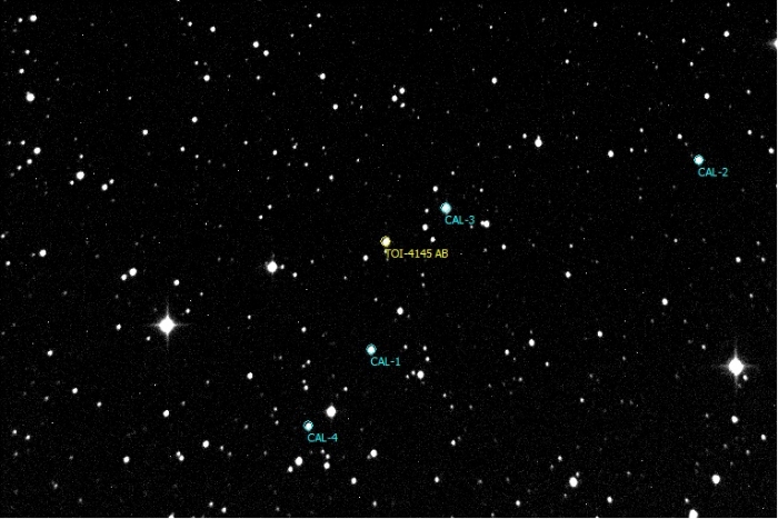 チャート - TOI-4145 A, JD 2460857.37219