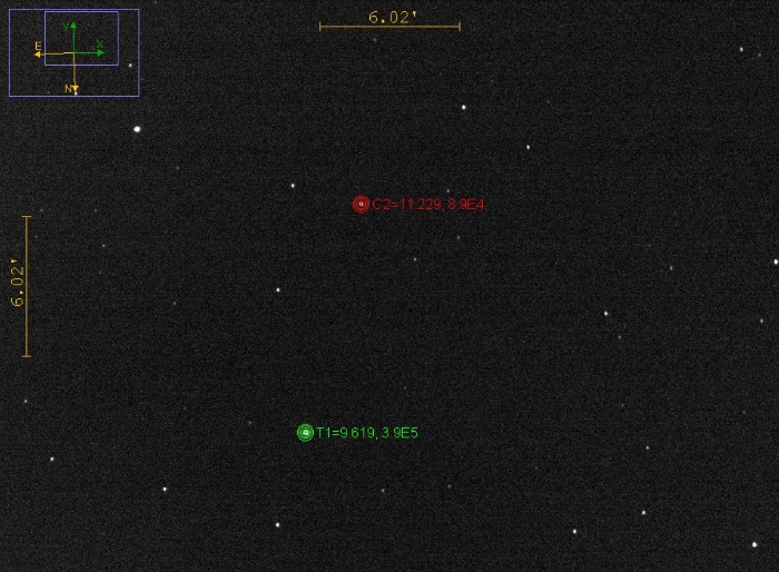 チャート - PY Vir, JD 2460857.29996