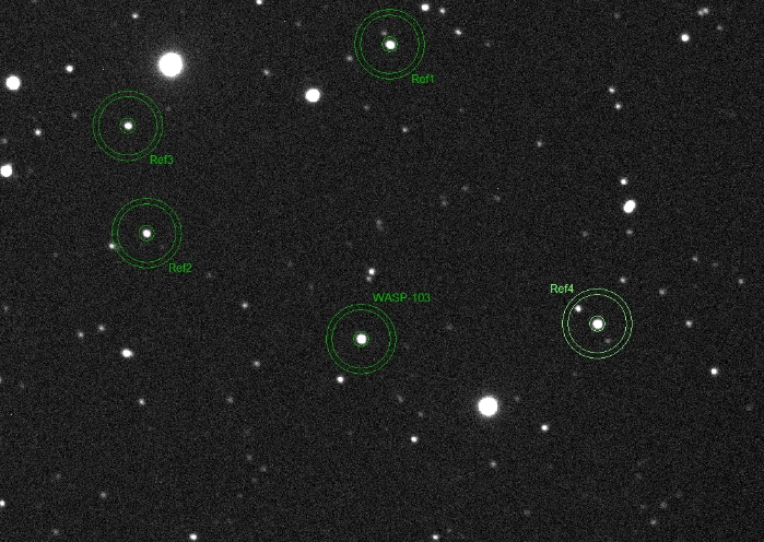 チャート - WASP-103, JD 2460861.41200