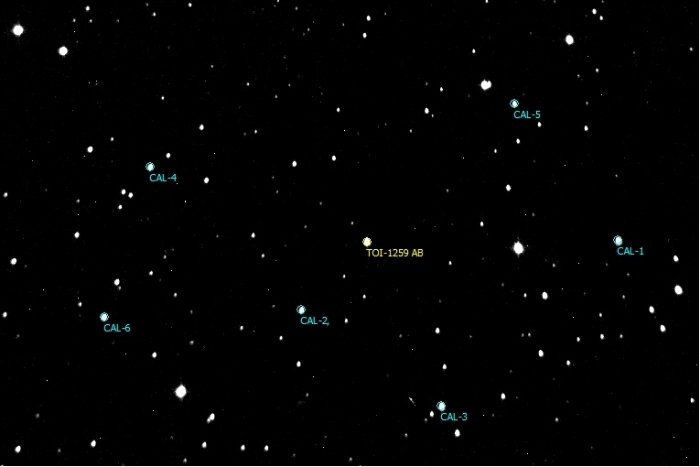 チャート - TOI-1259 A, JD 2460933.38719