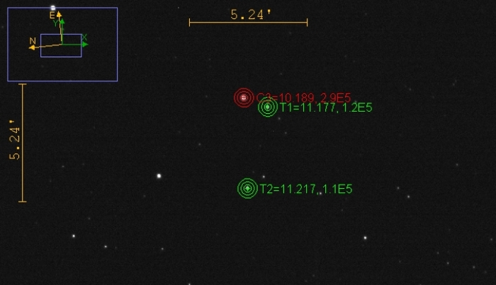 チャート - V0607 Dra, JD 2460934.49843