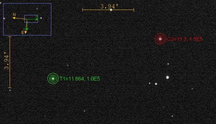 チャート - V0547 Dra, JD 2460940.21735