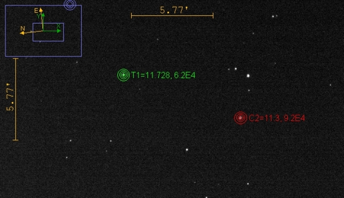 チャート - V0547 Dra, JD 2460941.24410