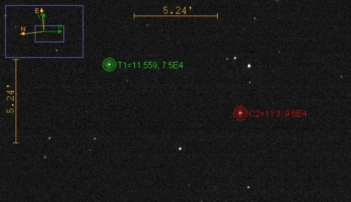チャート - V0547 Dra, JD 2460942.21564
