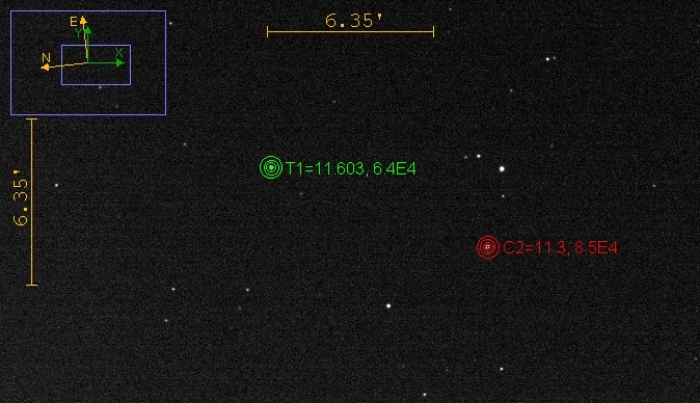 チャート - V0547 Dra, JD 2460943.25635