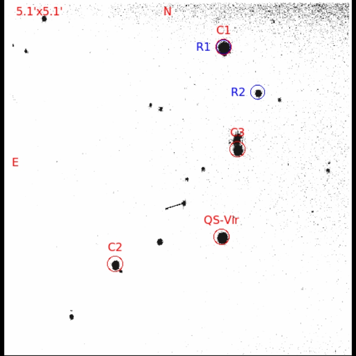 チャート - QS Vir, JD 2455654.59864
