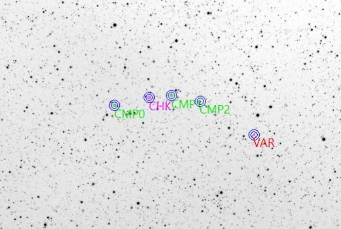 チャート - V0385 Cas, JD 2460952.36561