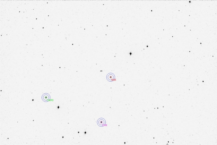 チャート - SX Psc, JD 2460968.33413
