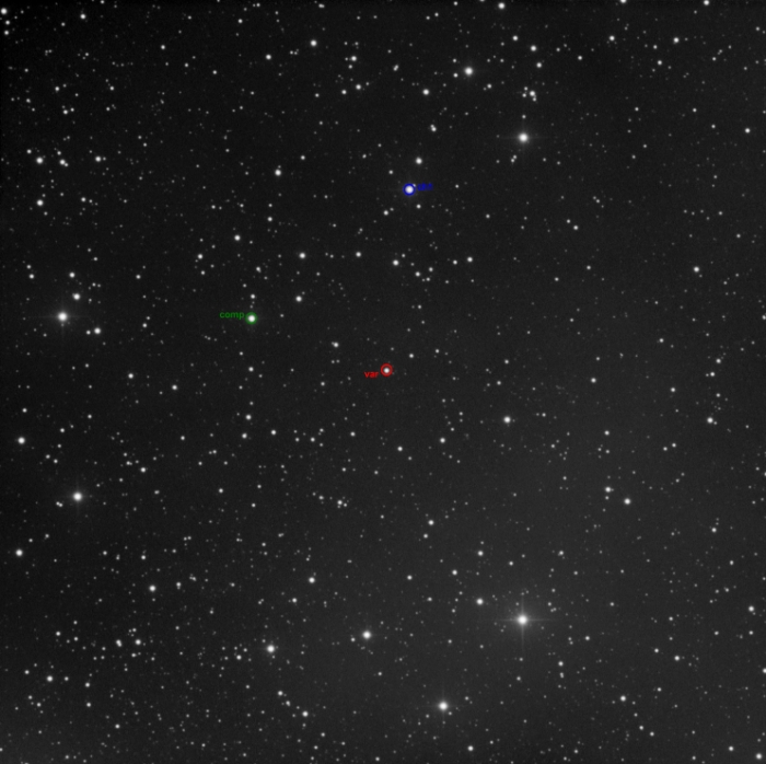 チャート - V0608 Cas, JD 2460986.24369