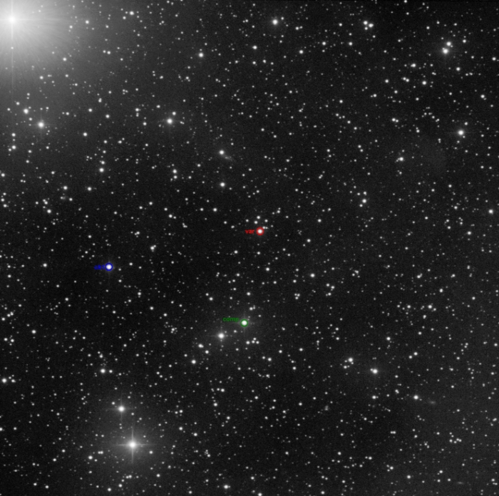 チャート - V0523 Cas, JD 2460987.26487