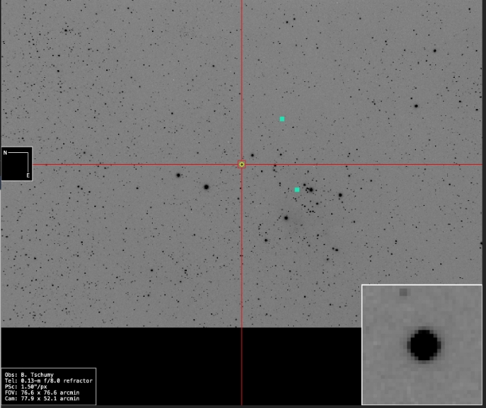 チャート - V1166 Cas, JD 2460989.53134