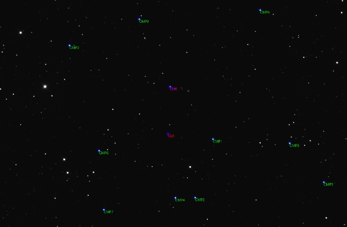 チャート - HATS-74 A, JD 2461057.27498