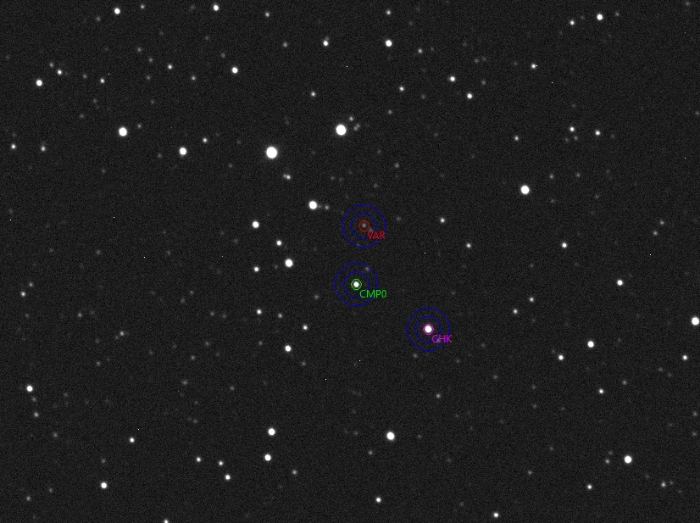 チャート - V0625 Lac, JD 2461028.97714