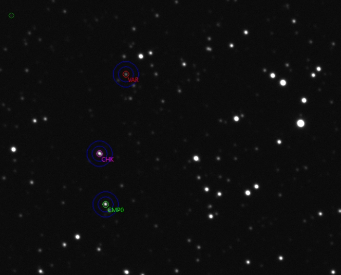 チャート - V0626 Lac, JD 2461028.97714