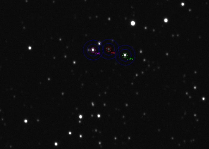 チャート - V0644 Lac, JD 2461028.97789