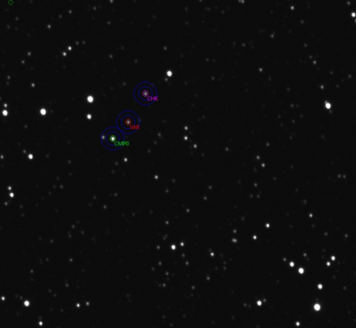 チャート - V0633 Lac, JD 2461028.97714