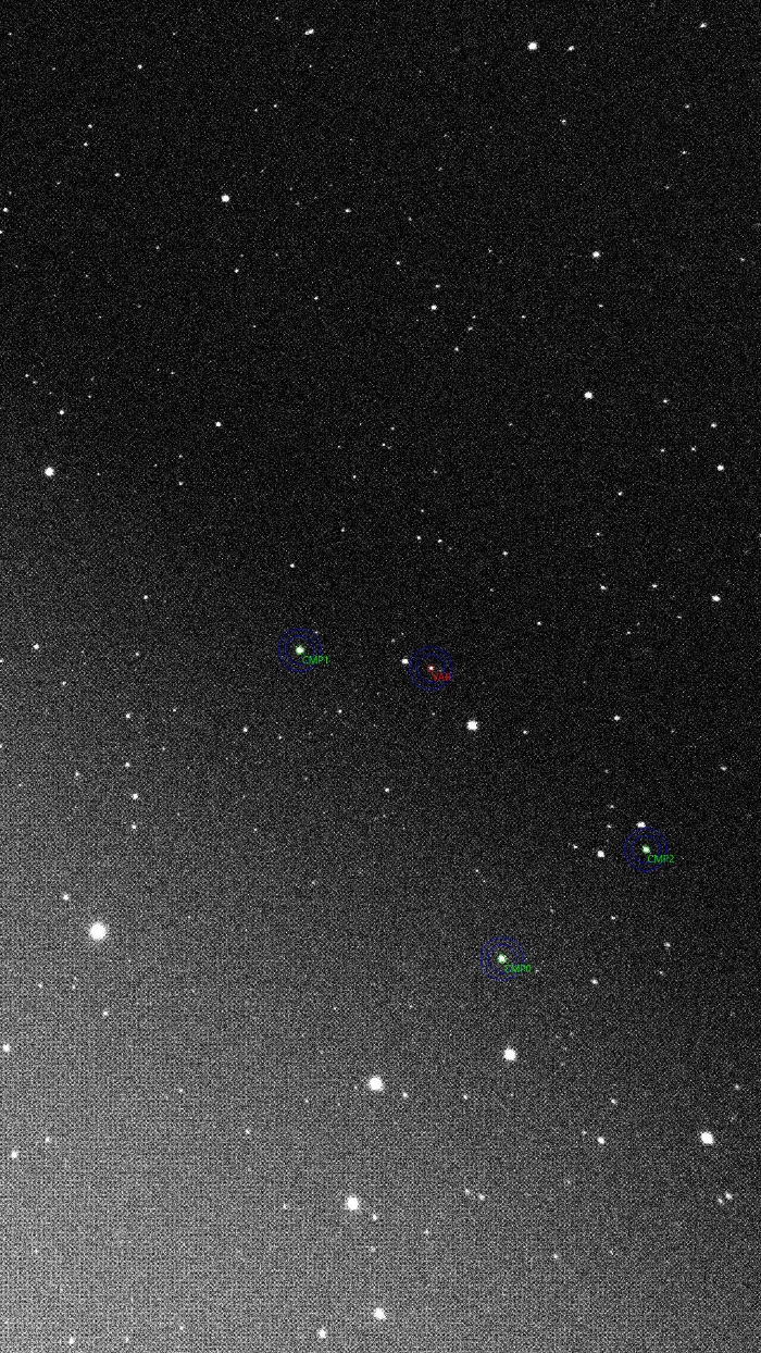 チャート - EQ Tau, JD 2461067.41249