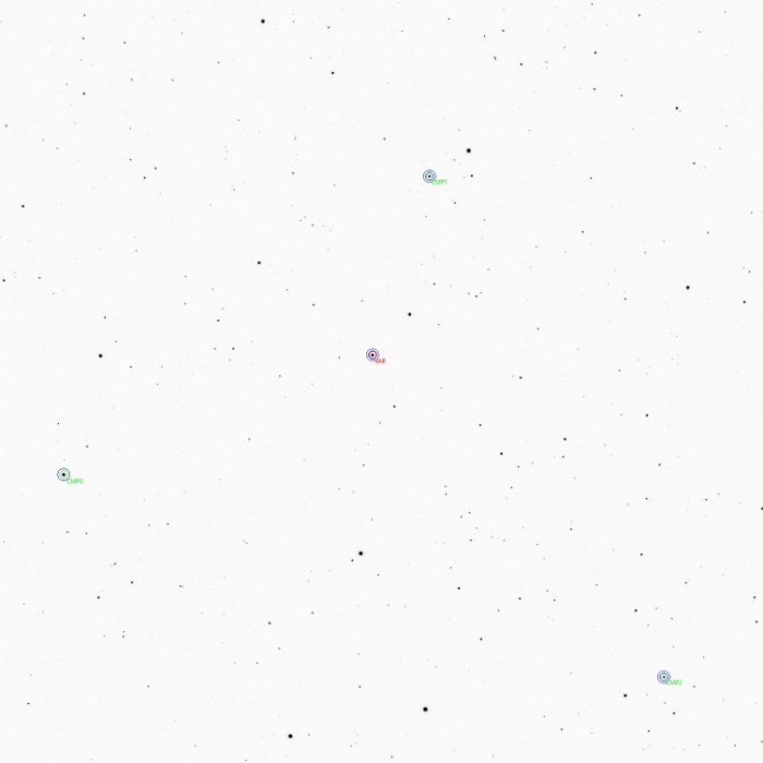 チャート - EF Dra, JD 2461138.28240