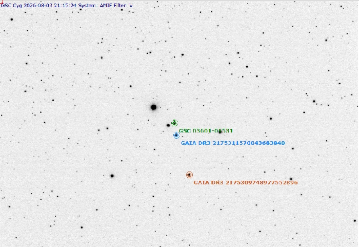 チャート - GSC 03601-01531, JD 2461262.38569