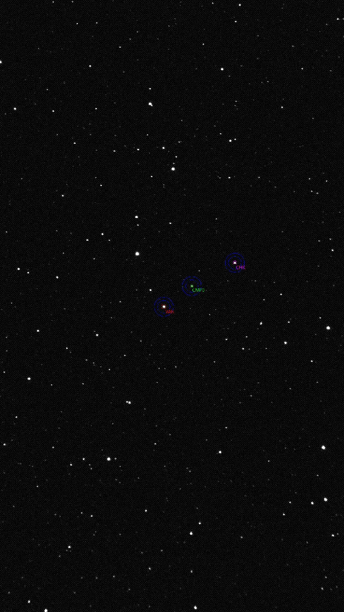チャート - V0821 Cas, JD 2461290.27010