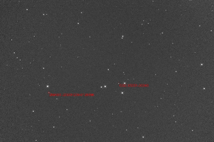 チャート - 2MASS J23334239-0129396, JD 2460550.12504
