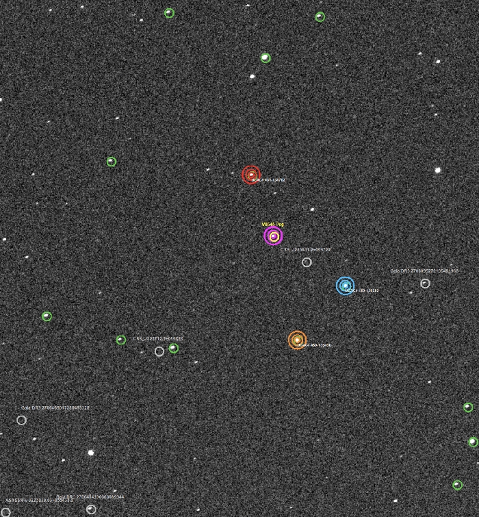 チャート - V0645 Peg, JD 2461320.25818