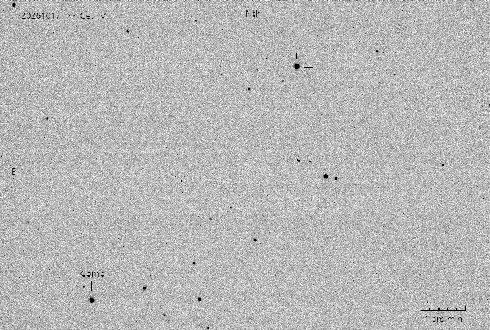 チャート - YY Cet, JD 2461331.08763