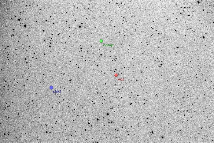 チャート - V0523 Cas, JD 2456118.48652