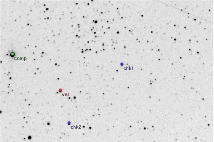 チャート - OX Cas, JD 2453569.38752