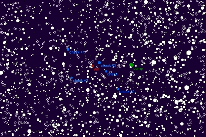 チャート - V0558 Cas, JD 2456879.43759